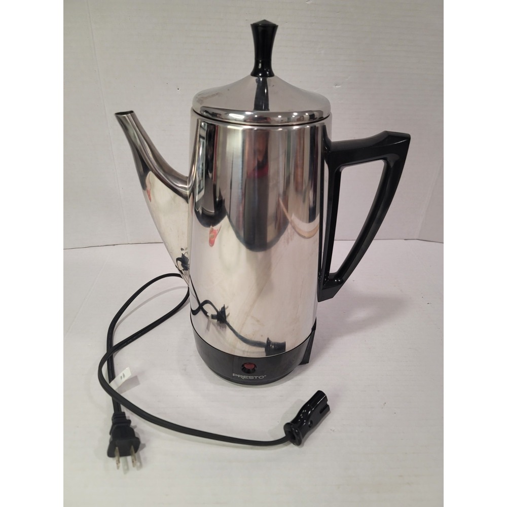 Vintage Preston 12 cup stainless stella coffee maker 0281105 works great